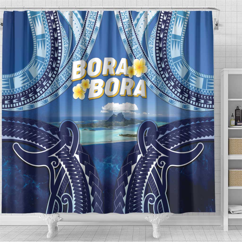 French Polynesia Bora Bora Shower Curtain Beach Landscape Polynesian Style LT05 - Polynesian Pride