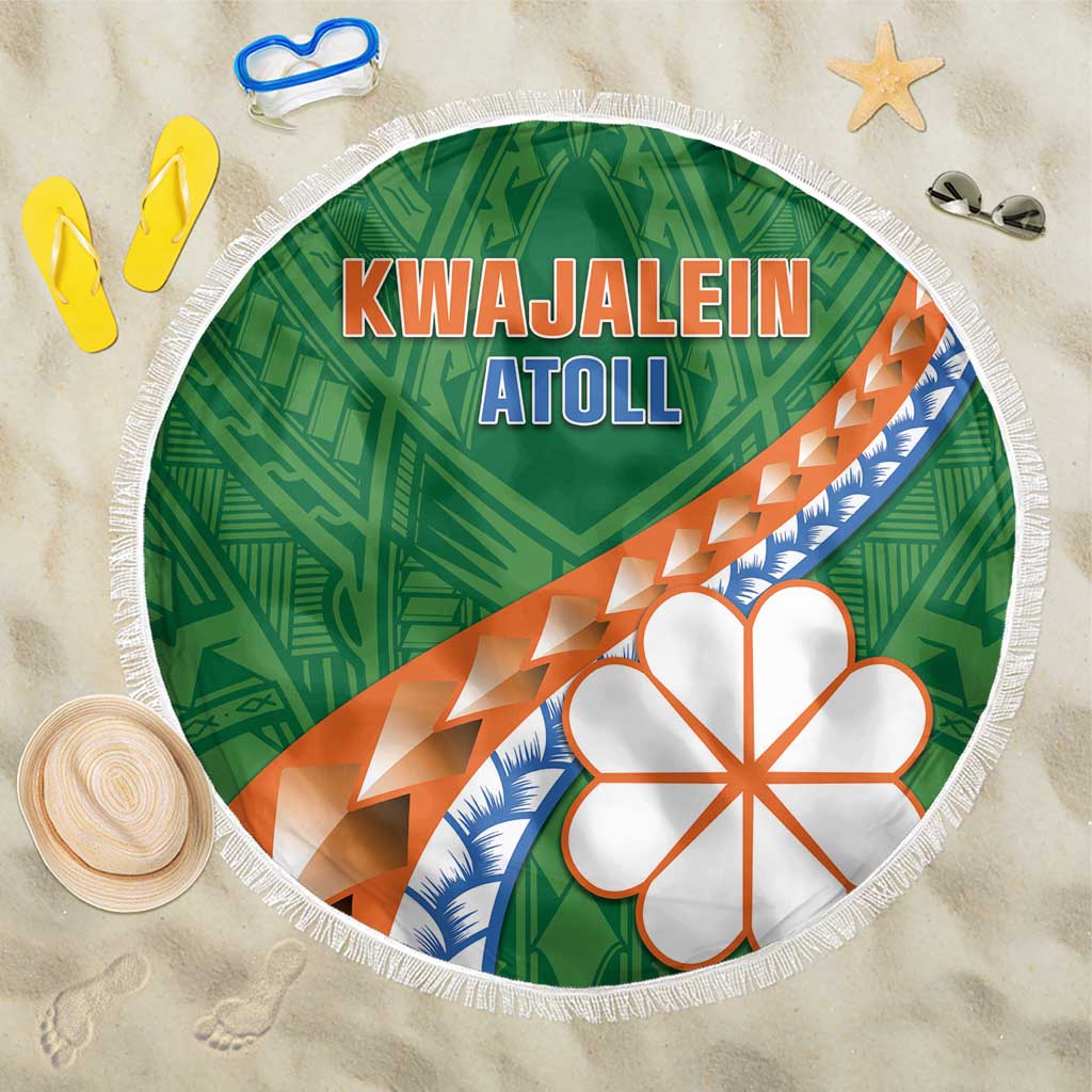 Marshall Islands Kwajalein Atoll Beach Blanket Polynesian Tribal Tattoo LT05 One Size 150cm Green - Polynesian Pride