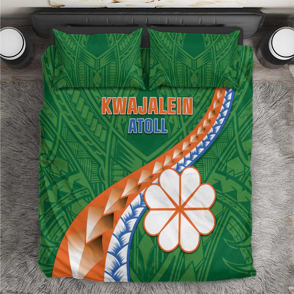 Marshall Islands Kwajalein Atoll Bedding Set Polynesian Tribal Tattoo LT05 Green - Polynesian Pride