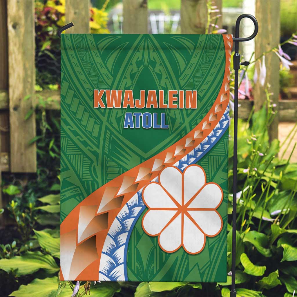 Marshall Islands Kwajalein Atoll Garden Flag Polynesian Tribal Tattoo LT05 Garden Flag Green - Polynesian Pride