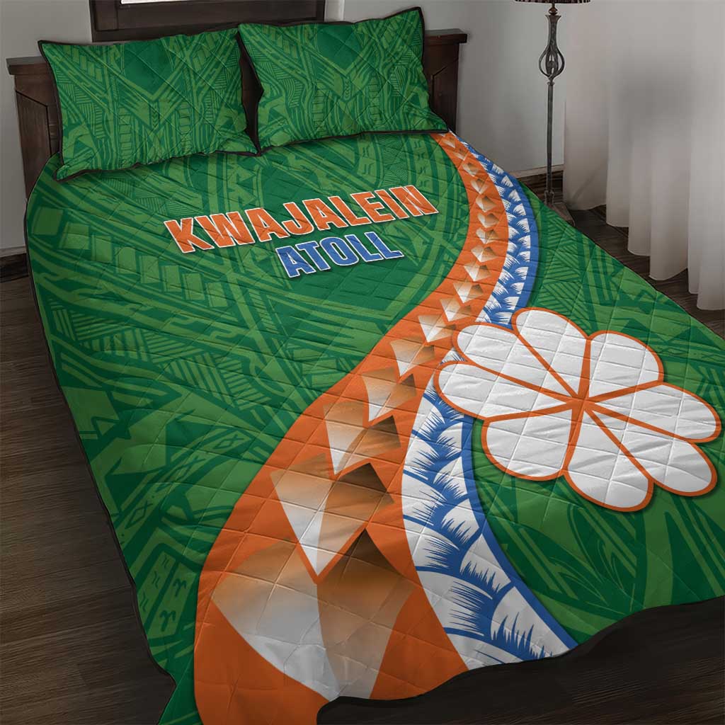 Marshall Islands Kwajalein Atoll Quilt Bed Set Polynesian Tribal Tattoo LT05 Green - Polynesian Pride