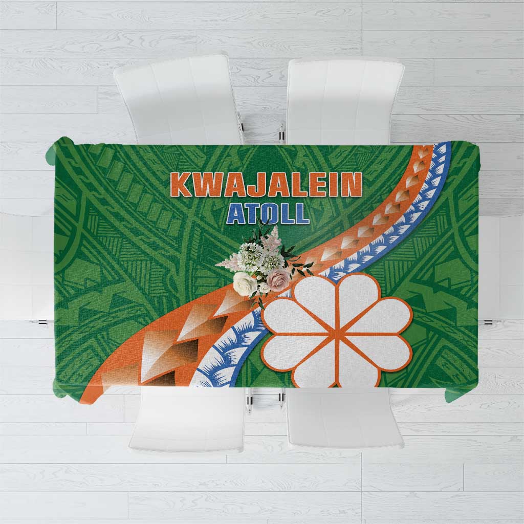 Marshall Islands Kwajalein Atoll Tablecloth Polynesian Tribal Tattoo LT05 Green - Polynesian Pride