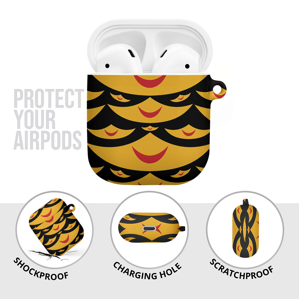 Hawaii Ahu Ula Inspired AirPods Case Black Version LT05 - Polynesian Pride
