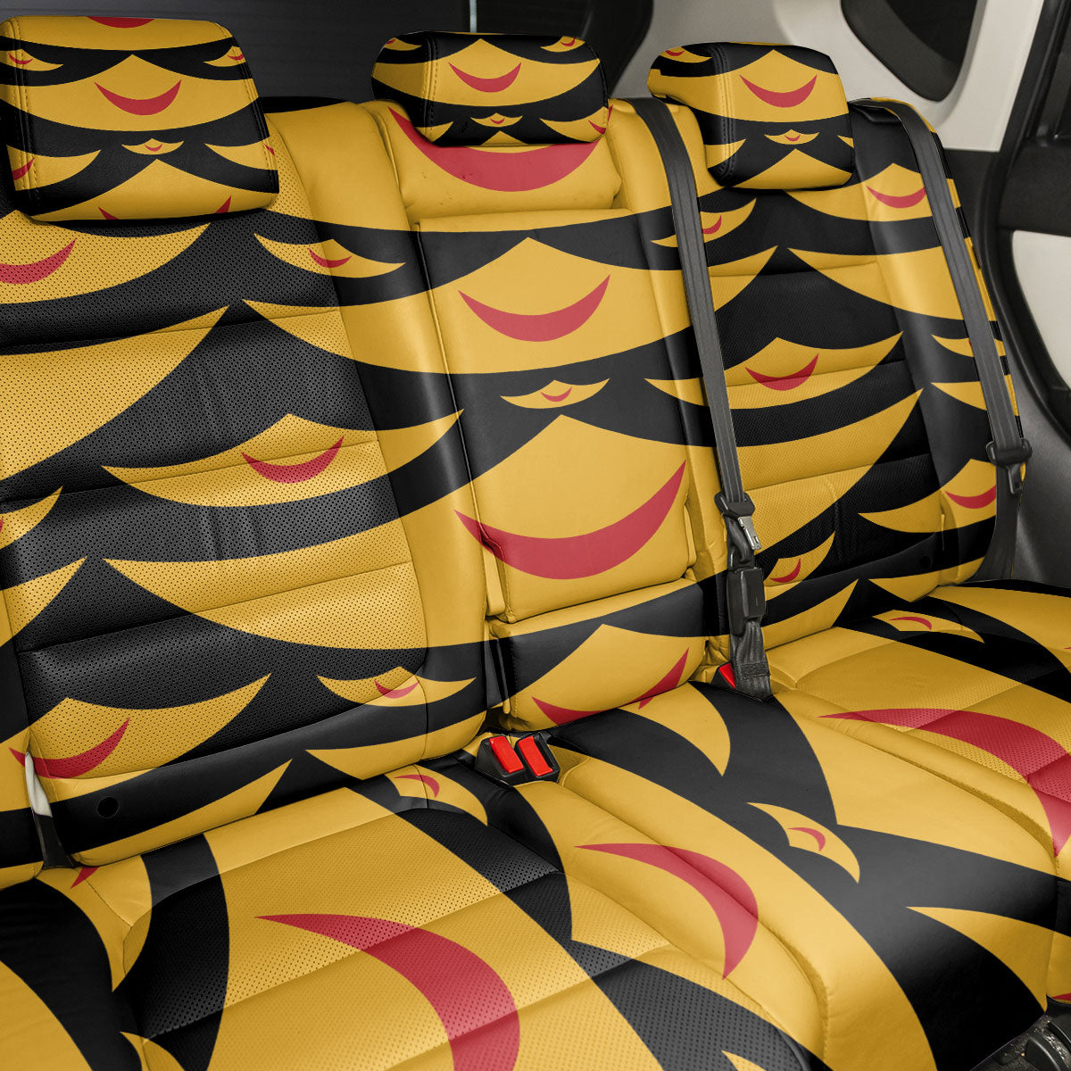 Hawaii Ahu Ula Inspired Back Car Seat Cover Black Version LT05 - Polynesian Pride
