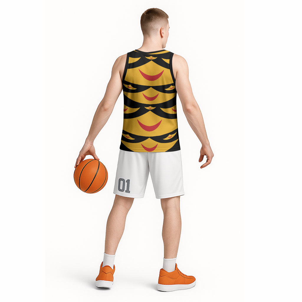 Hawaii Ahu Ula Inspired Basketball Jersey Black Version LT05 - Polynesian Pride