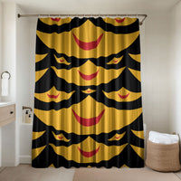 Hawaii Ahu Ula Inspired Bathroom Set Black Version LT05 Shower Curtain Only Black - Polynesian Pride