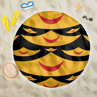 Hawaii Ahu Ula Inspired Beach Blanket Black Version LT05 One Size 150cm Black - Polynesian Pride
