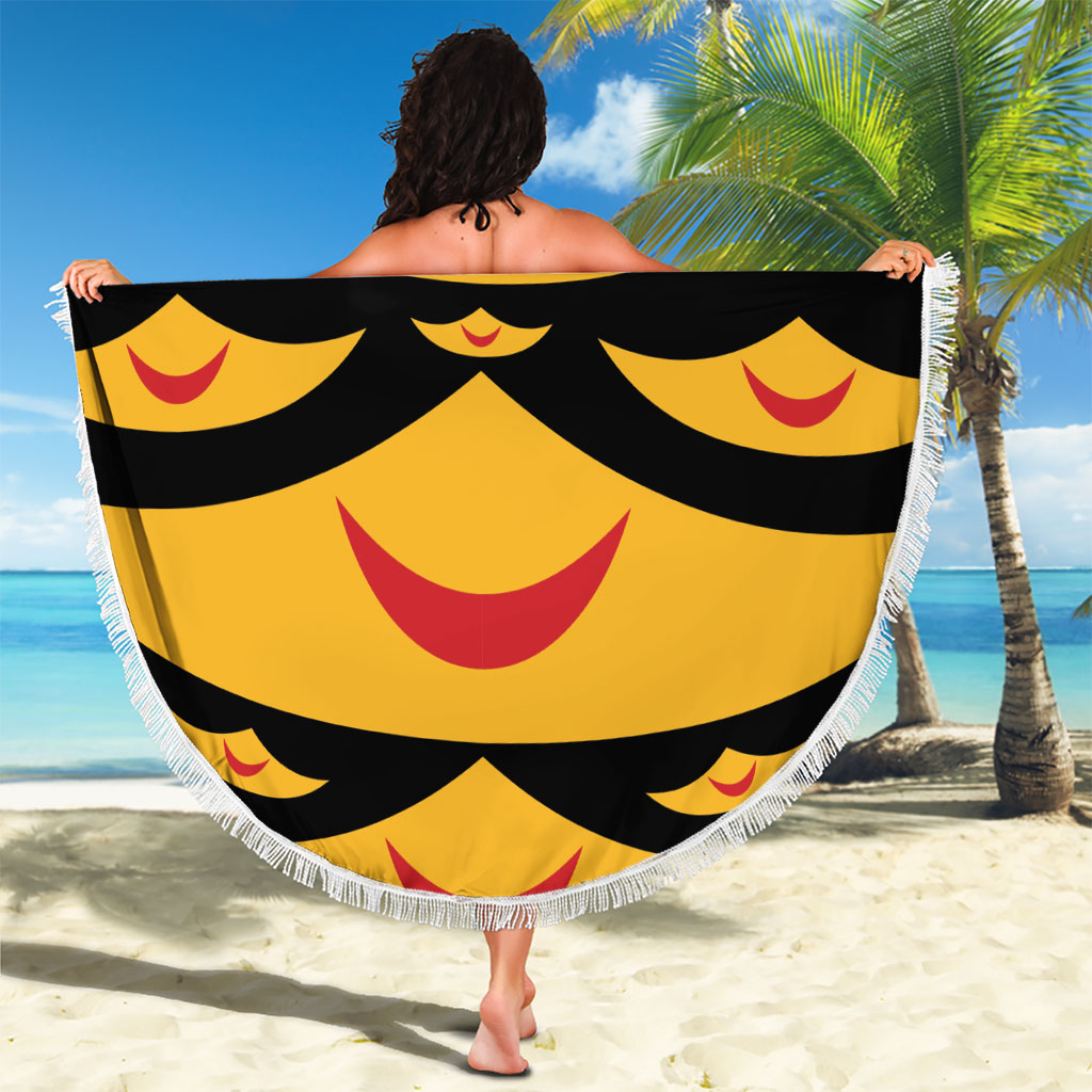 Hawaii Ahu Ula Inspired Beach Blanket Black Version LT05 - Polynesian Pride