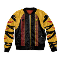 Hawaii Ahu Ula Inspired Bomber Jacket Black Version LT05 Unisex Black - Polynesian Pride