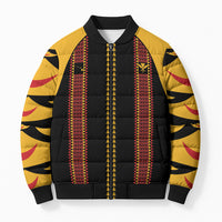 Hawaii Ahu Ula Inspired Bomber Puffer Jacket Black Version LT05 Unisex Black - Polynesian Pride