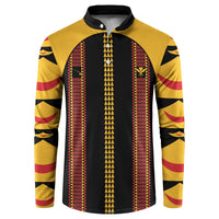 Hawaii Ahu Ula Inspired Button Sweatshirt Black Version LT05 Black - Polynesian Pride