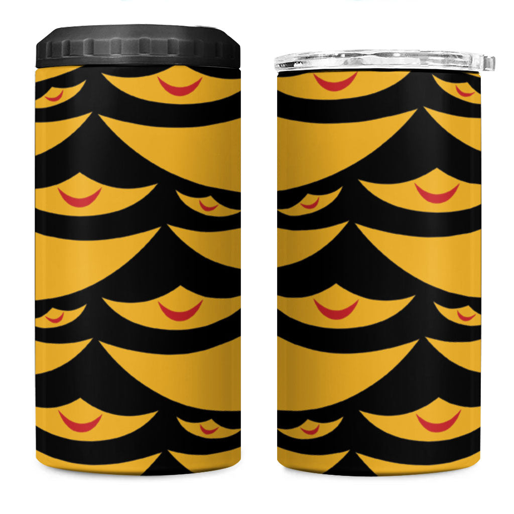 Hawaii Ahu Ula Inspired 4 in 1 Can Cooler Tumbler Black Version LT05 One Size: 16 oz Black - Polynesian Pride