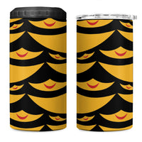 Hawaii Ahu Ula Inspired 4 in 1 Can Cooler Tumbler Black Version LT05 One Size: 16 oz Black - Polynesian Pride