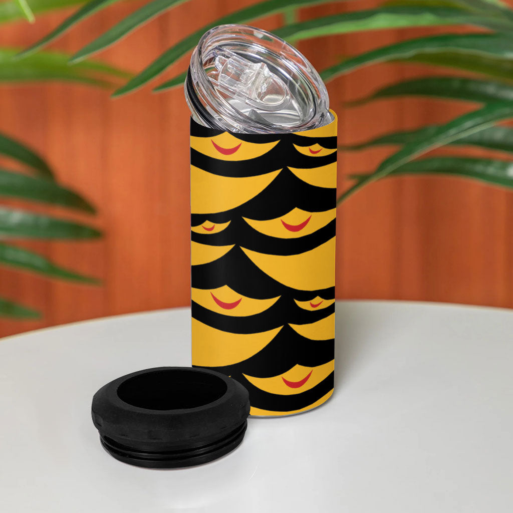 Hawaii Ahu Ula Inspired 4 in 1 Can Cooler Tumbler Black Version LT05 - Polynesian Pride