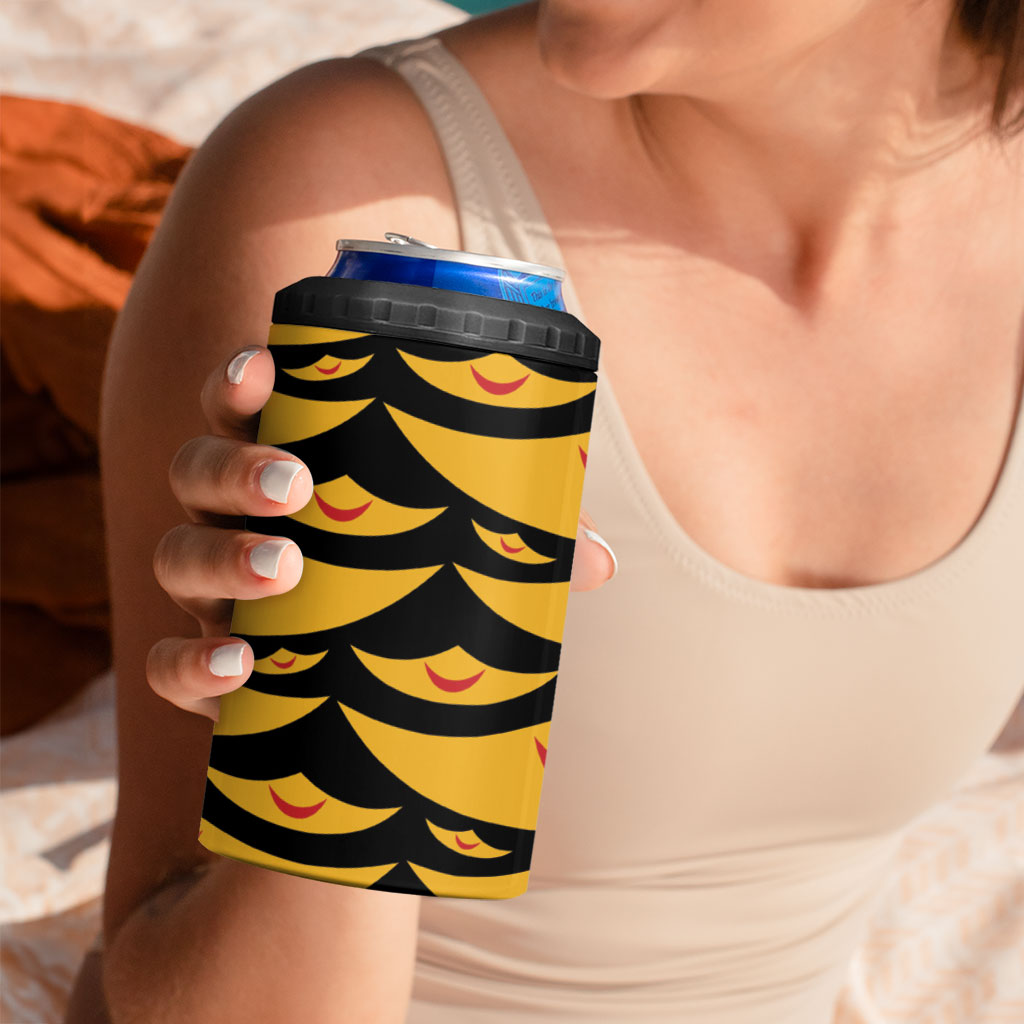 Hawaii Ahu Ula Inspired 4 in 1 Can Cooler Tumbler Black Version LT05 - Polynesian Pride