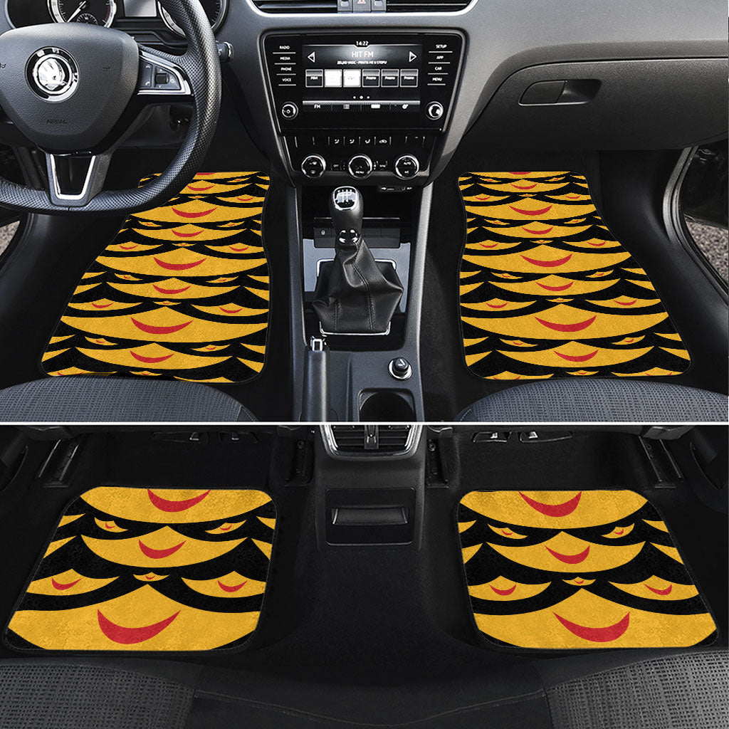 Hawaii Ahu Ula Inspired Car Mats Black Version LT05 Set 4pcs Black - Polynesian Pride