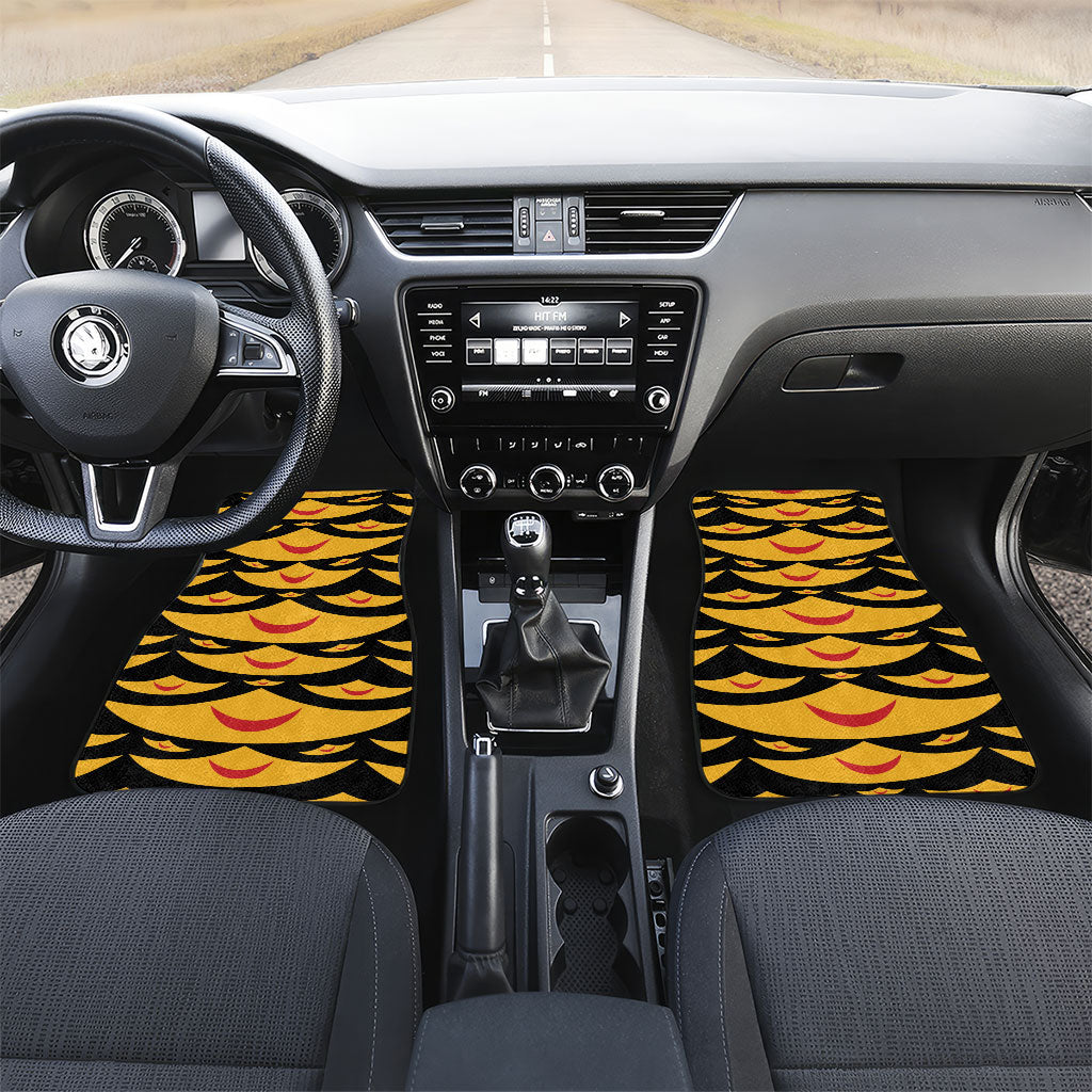 Hawaii Ahu Ula Inspired Car Mats Black Version LT05 Set 2pcs - Front Black - Polynesian Pride
