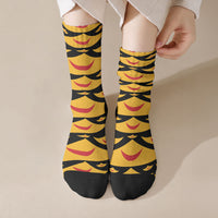 Hawaii Ahu Ula Inspired Crew Socks Black Version