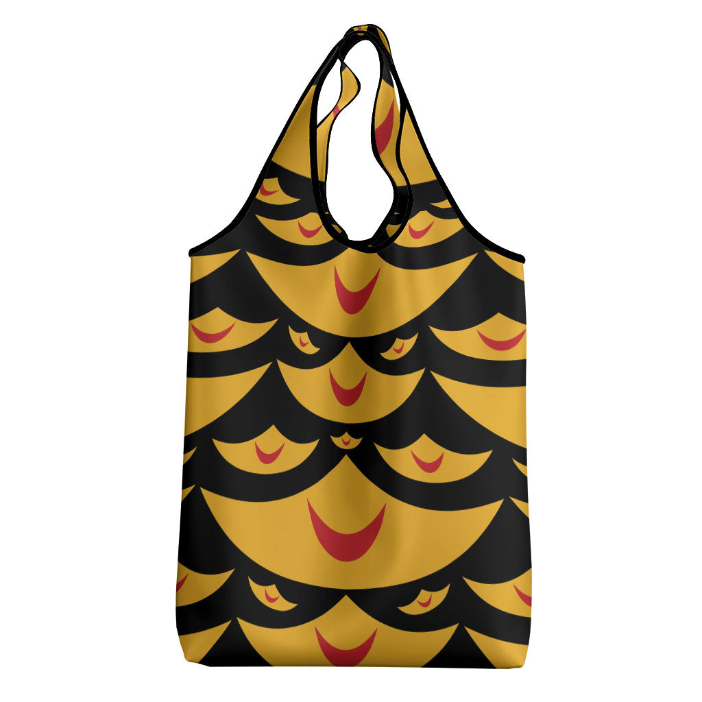 Hawaii Ahu Ula Inspired Grocery Bag Black Version LT05 - Polynesian Pride