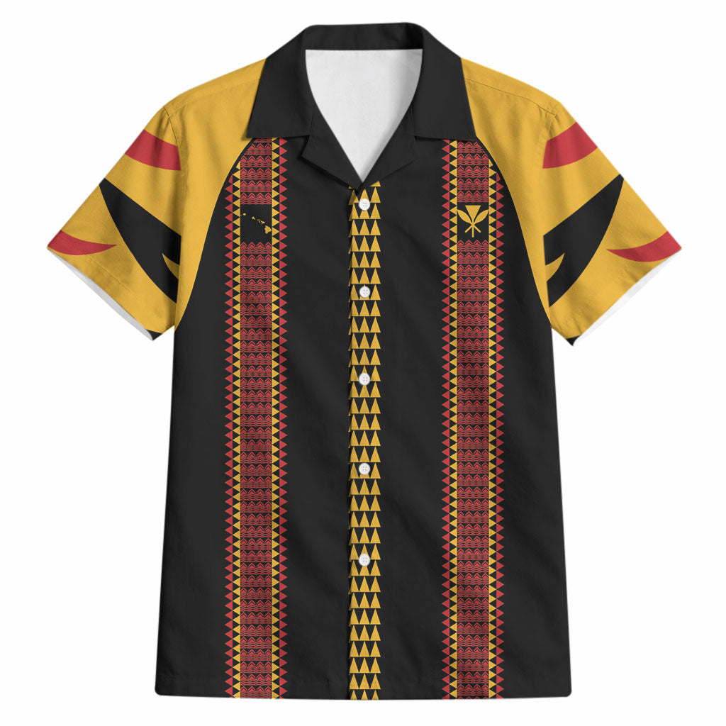 Hawaii Ahu Ula Inspired Hawaiian Shirt Black Version LT05 Black - Polynesian Pride