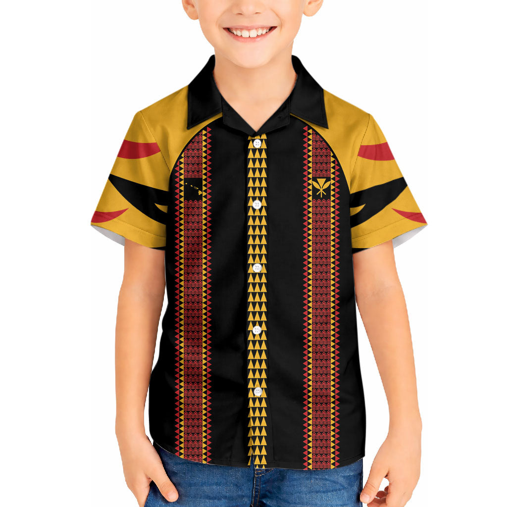 Hawaii Ahu Ula Inspired Hawaiian Shirt Black Version LT05 - Polynesian Pride