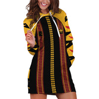 Hawaii Ahu Ula Inspired Hoodie Dress Black Version LT05 Black - Polynesian Pride