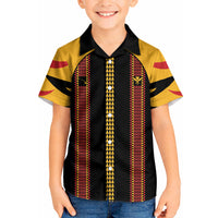 Hawaii Ahu Ula Inspired Kid Hawaiian Shirt Black Version LT05 Kid Black - Polynesian Pride