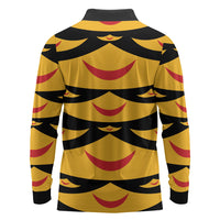 Hawaii Ahu Ula Inspired Long Sleeve Polo Shirt Black Version LT05 - Polynesian Pride