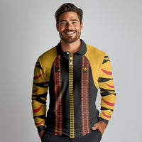 Hawaii Ahu Ula Inspired Long Sleeve Polo Shirt Black Version LT05 - Polynesian Pride