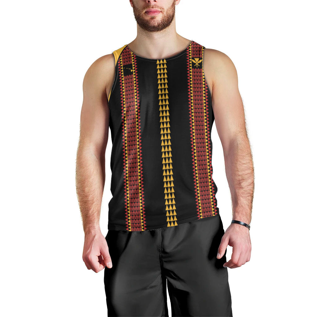 Hawaii Ahu Ula Inspired Men Tank Top Black Version LT05 - Polynesian Pride