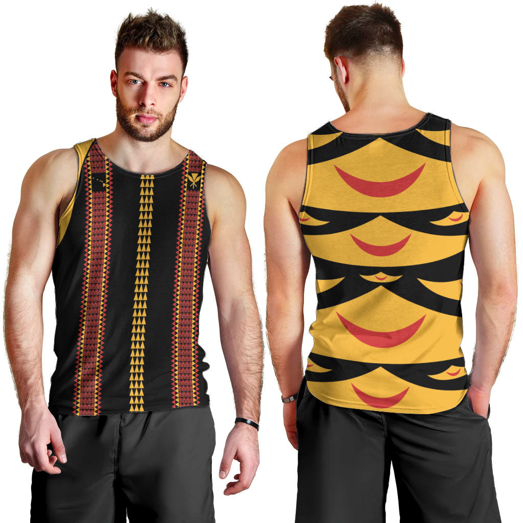 Hawaii Ahu Ula Inspired Men Tank Top Black Version LT05 - Polynesian Pride