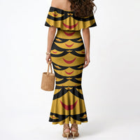 Hawaii Ahu Ula Inspired Mermaid Dress Black Version LT05 - Polynesian Pride