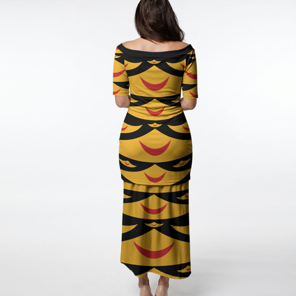 Hawaii Ahu Ula Inspired Puletasi Black Version LT05 - Polynesian Pride