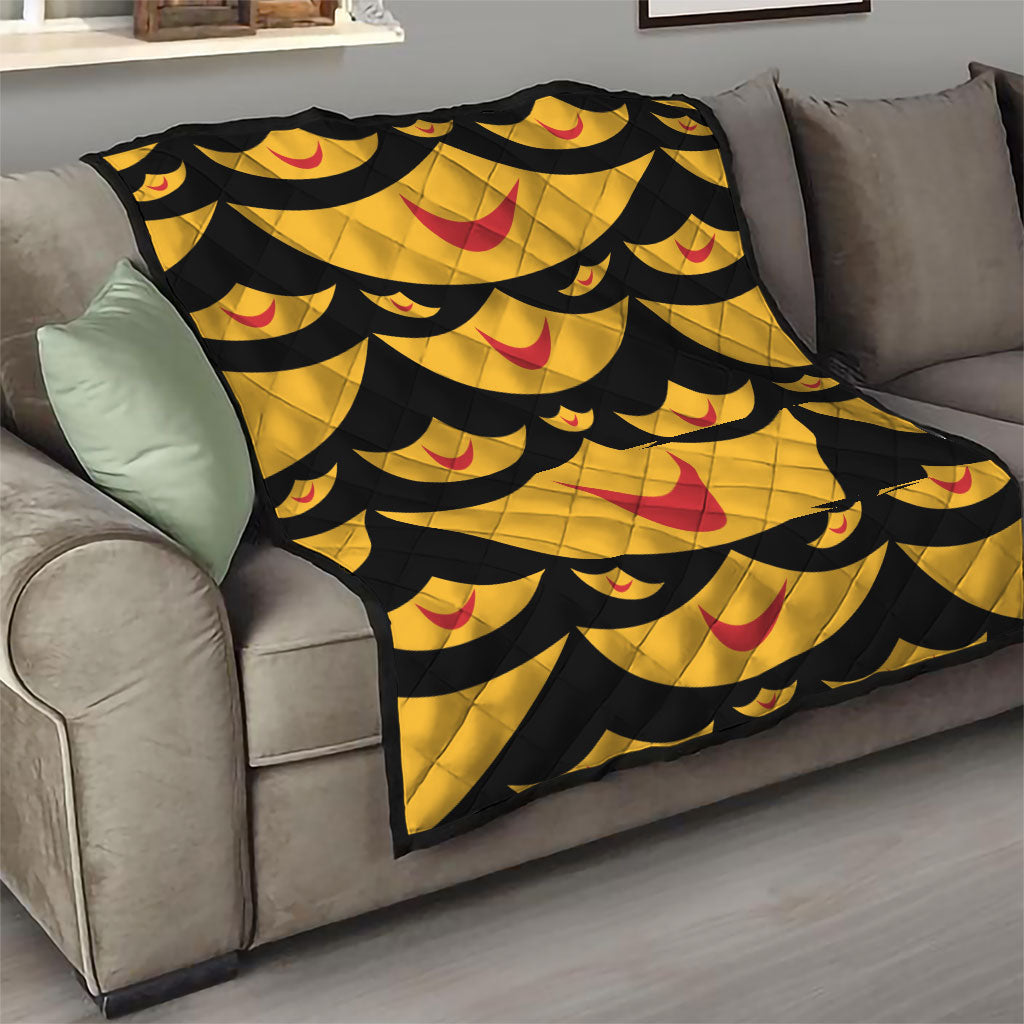 Hawaii Ahu Ula Inspired Quilt Black Version LT05 - Polynesian Pride