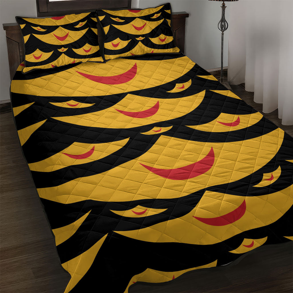 Hawaii Ahu Ula Inspired Quilt Bed Set Black Version LT05 Black - Polynesian Pride