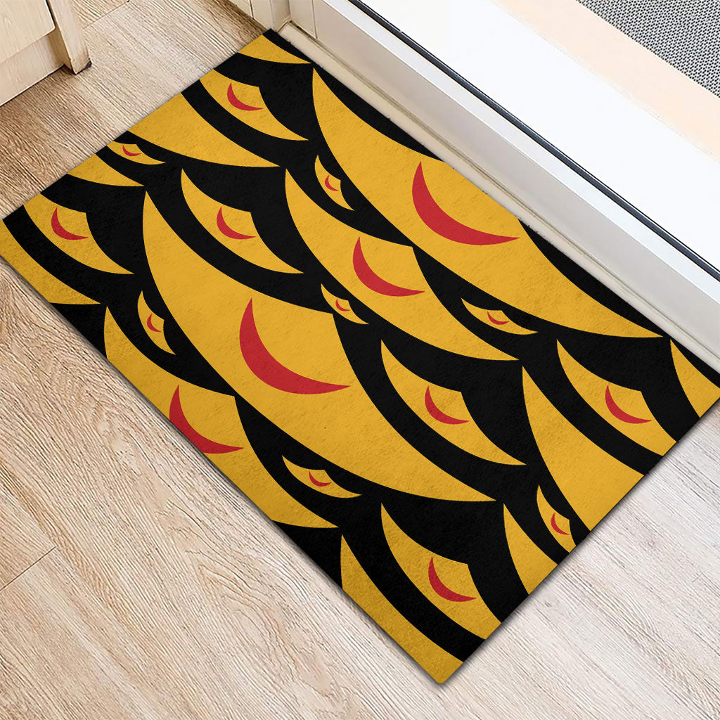 Hawaii Ahu Ula Inspired Rubber Doormat Black Version LT05 - Polynesian Pride