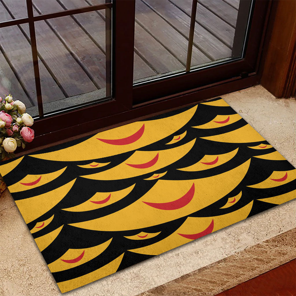 Hawaii Ahu Ula Inspired Rubber Doormat Black Version LT05 - Polynesian Pride