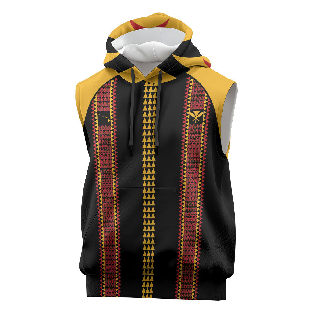 Hawaii Ahu Ula Inspired Sleeveless Hoodie Black Version