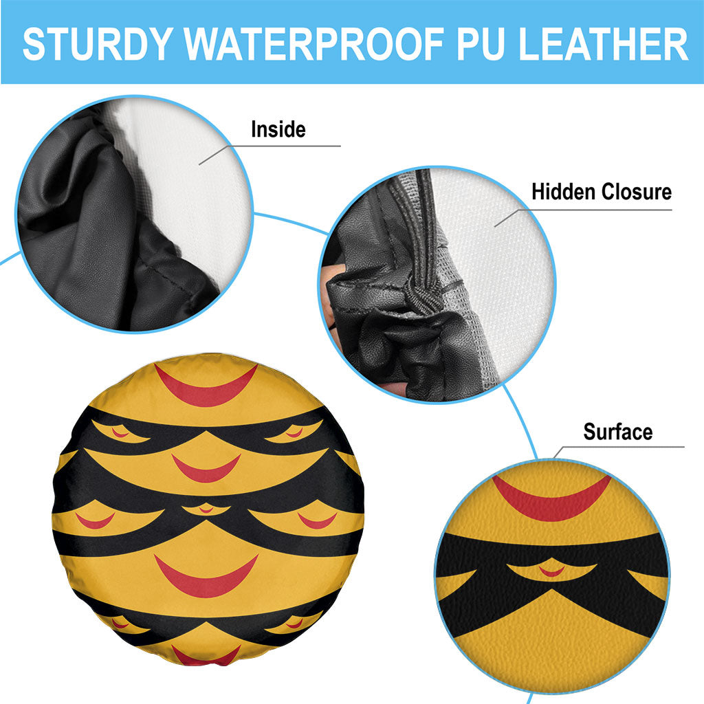 Hawaii Ahu Ula Inspired Spare Tire Cover Black Version LT05 - Polynesian Pride