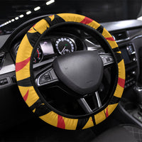 Hawaii Ahu Ula Inspired Steering Wheel Cover Black Version LT05 Universal Fit Black - Polynesian Pride