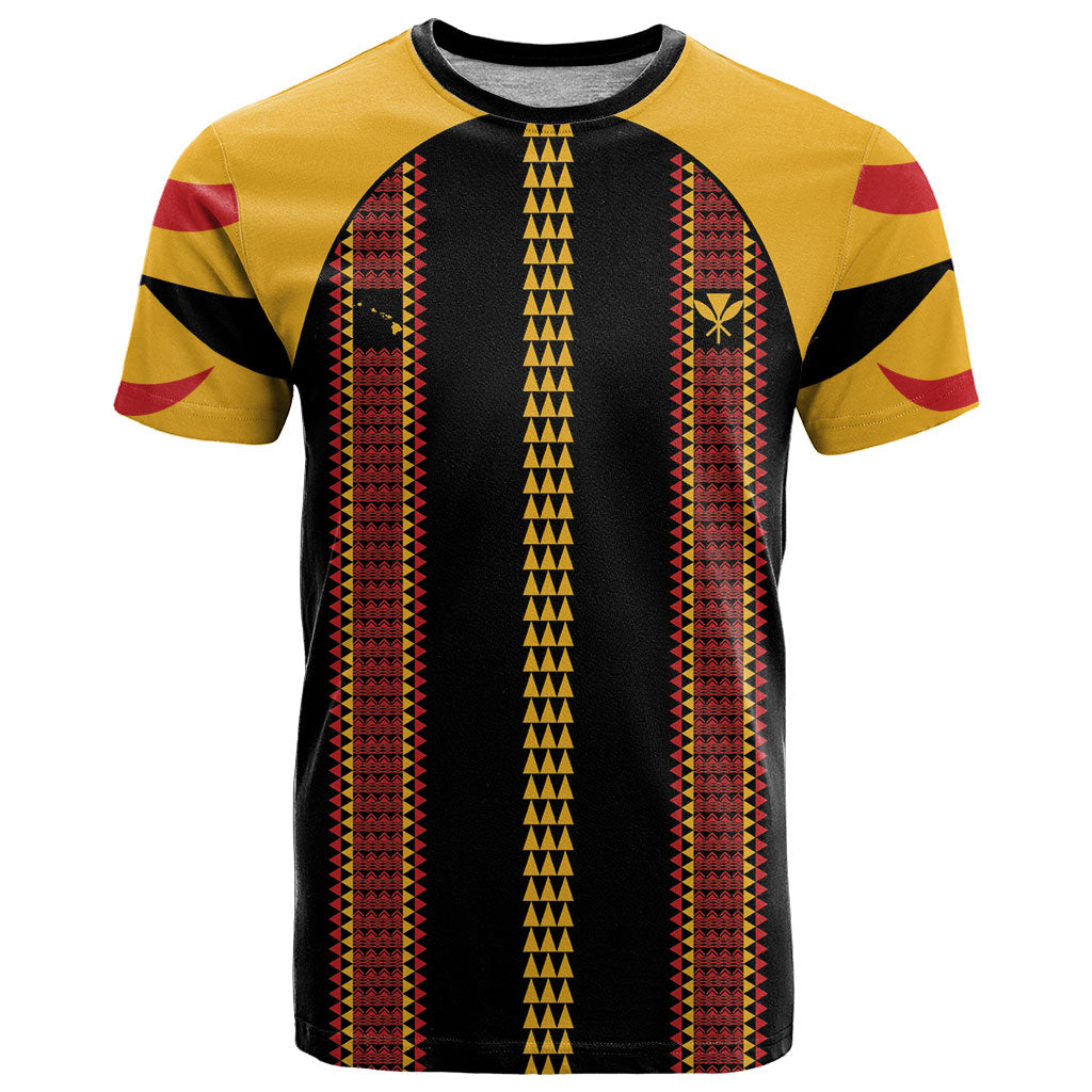 Hawaii Ahu Ula Inspired T Shirt Black Version LT05 Black - Polynesian Pride