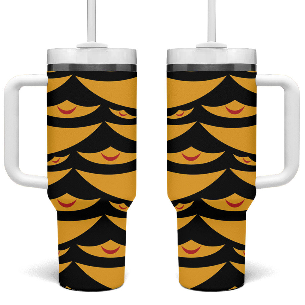 Hawaii Ahu Ula Inspired Tumbler With Handle Black Version LT05 One Size: 40 oz Black - Polynesian Pride