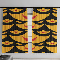 Hawaii Ahu Ula Inspired Window Curtain Black Version LT05 With Hooks Black - Polynesian Pride