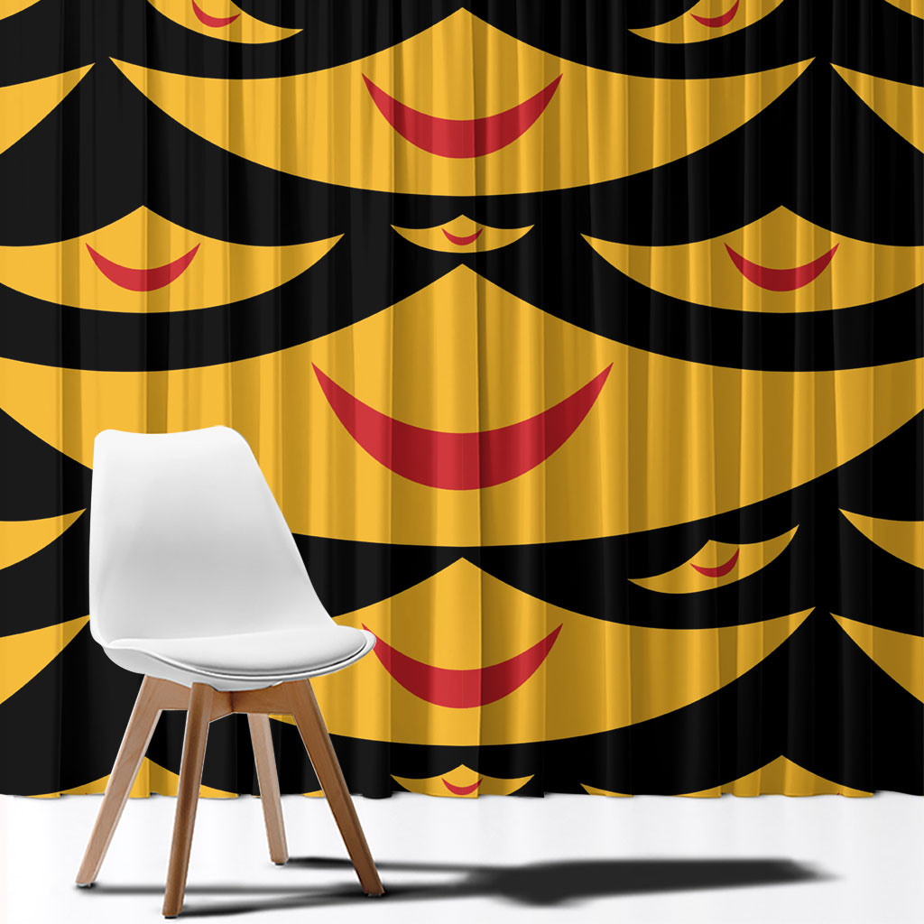 Hawaii Ahu Ula Inspired Window Curtain Black Version LT05 - Polynesian Pride