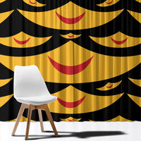 Hawaii Ahu Ula Inspired Window Curtain Black Version LT05 - Polynesian Pride
