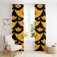 Hawaii Ahu Ula Inspired Window Curtain Black Version LT05 - Polynesian Pride