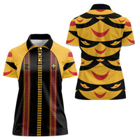 Hawaii Ahu Ula Inspired Women Polo Shirt Black Version LT05 - Polynesian Pride