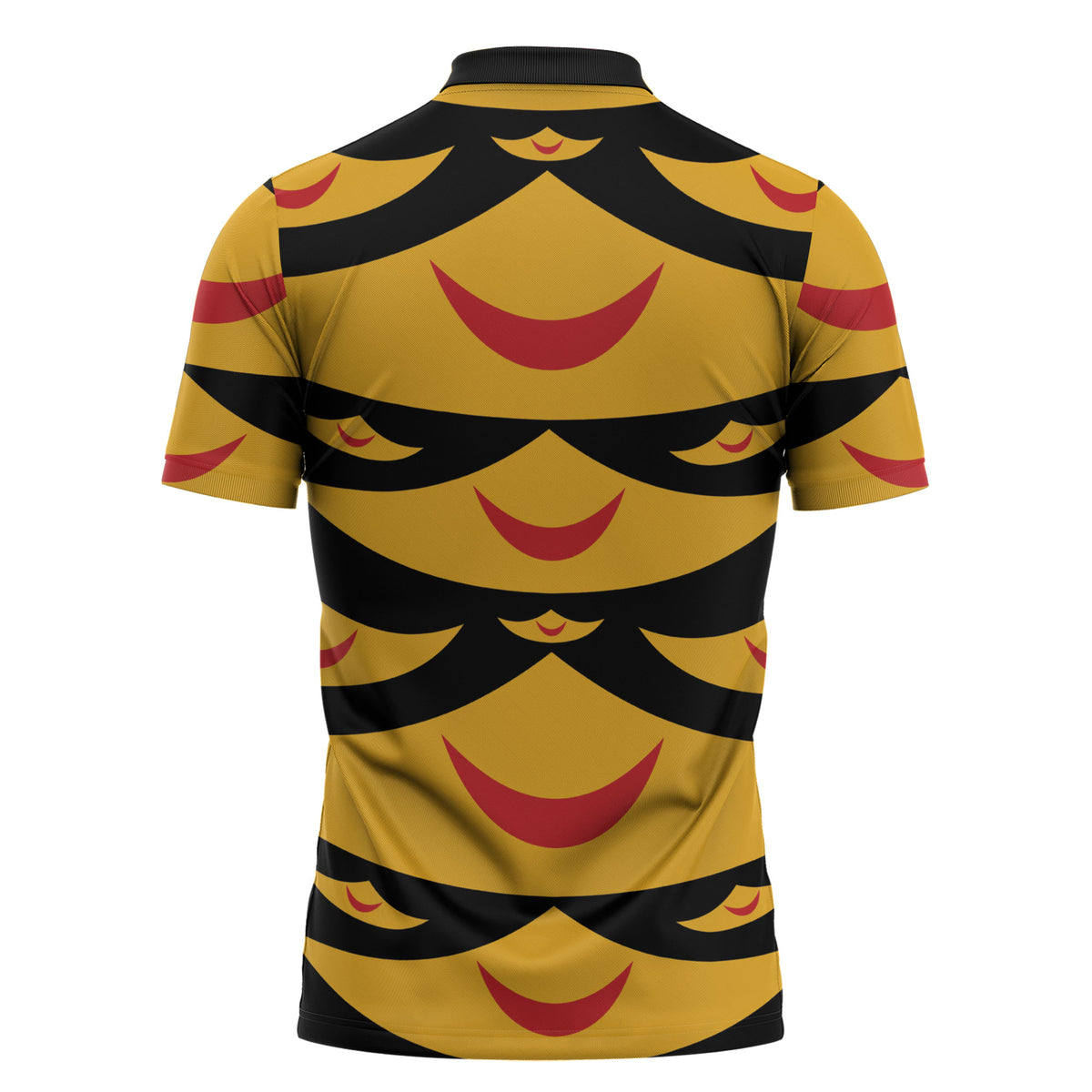 Hawaii Ahu Ula Inspired Zipper Polo Shirt Black Version