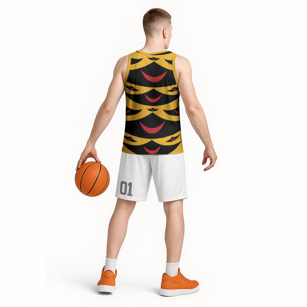 Hawaii Ahu Ula Inspired Basketball Jersey Yellow Version