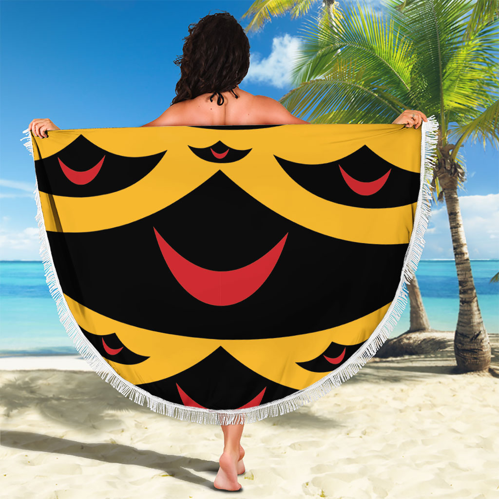 Hawaii Ahu Ula Inspired Beach Blanket Yellow Version